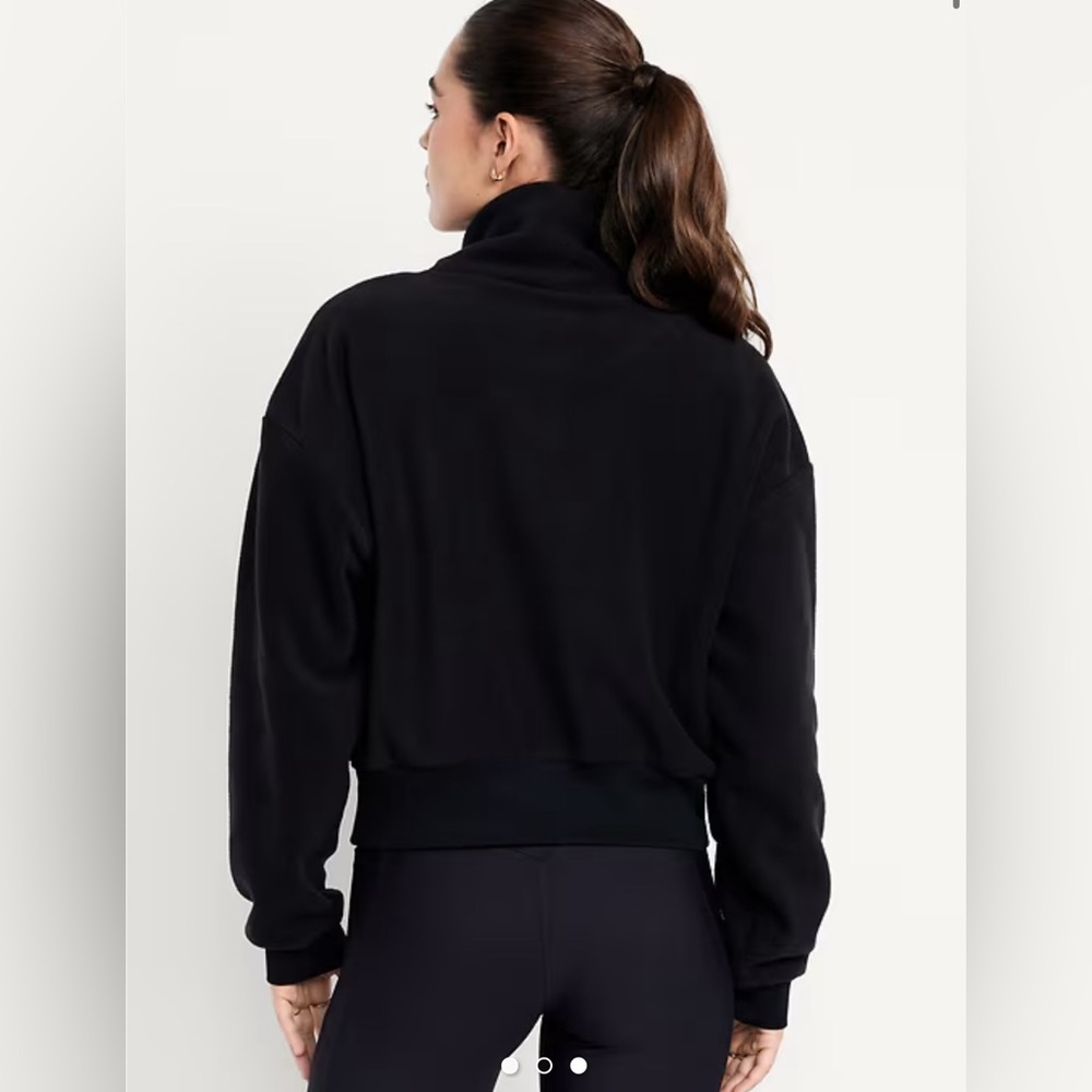 Old Navy Women's Performance Microfleece Mock Neck Sweatshirt Black L - Picture 2 of 9